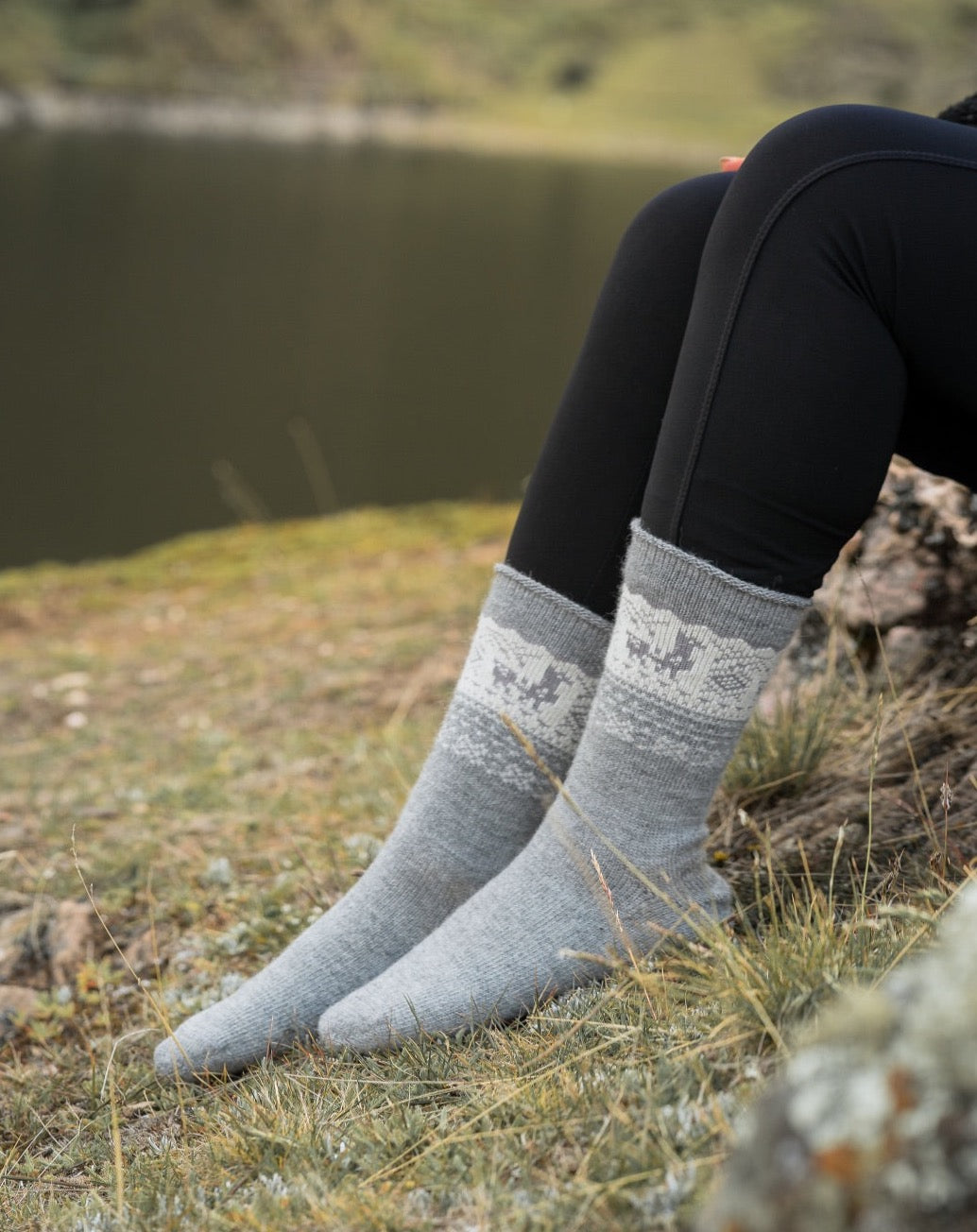 The Huacaya Sock - Grey