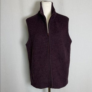 Vintage Purple Alpaca & Pima Cotton Vest - Size S
