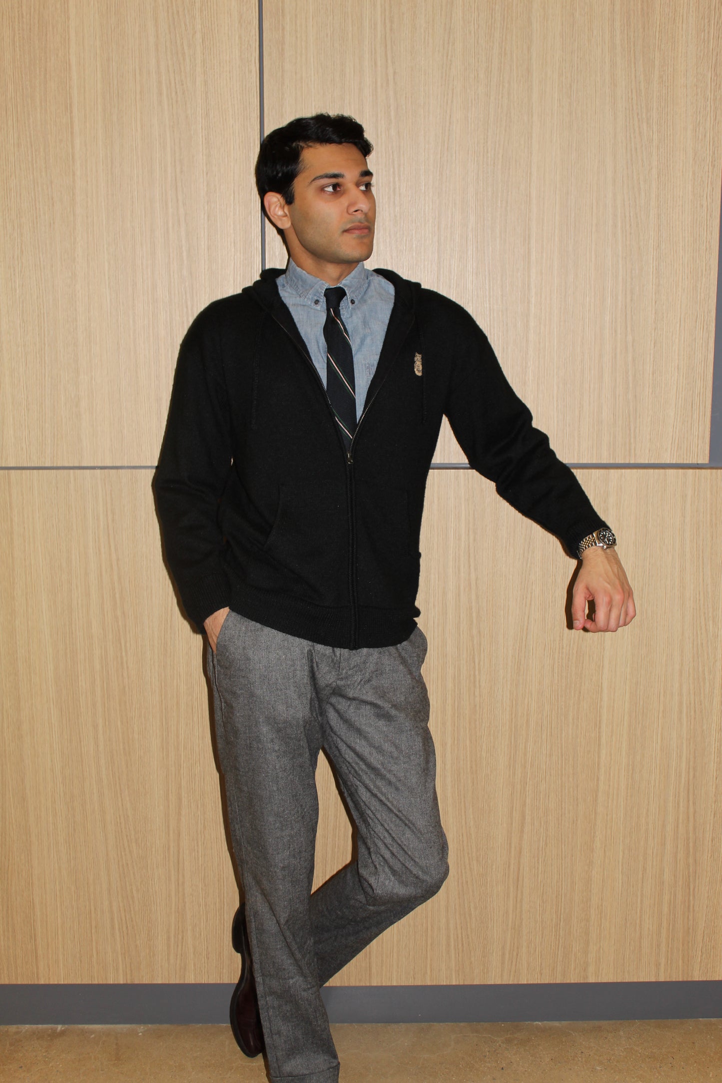 The Black Zip-Up Hoodie