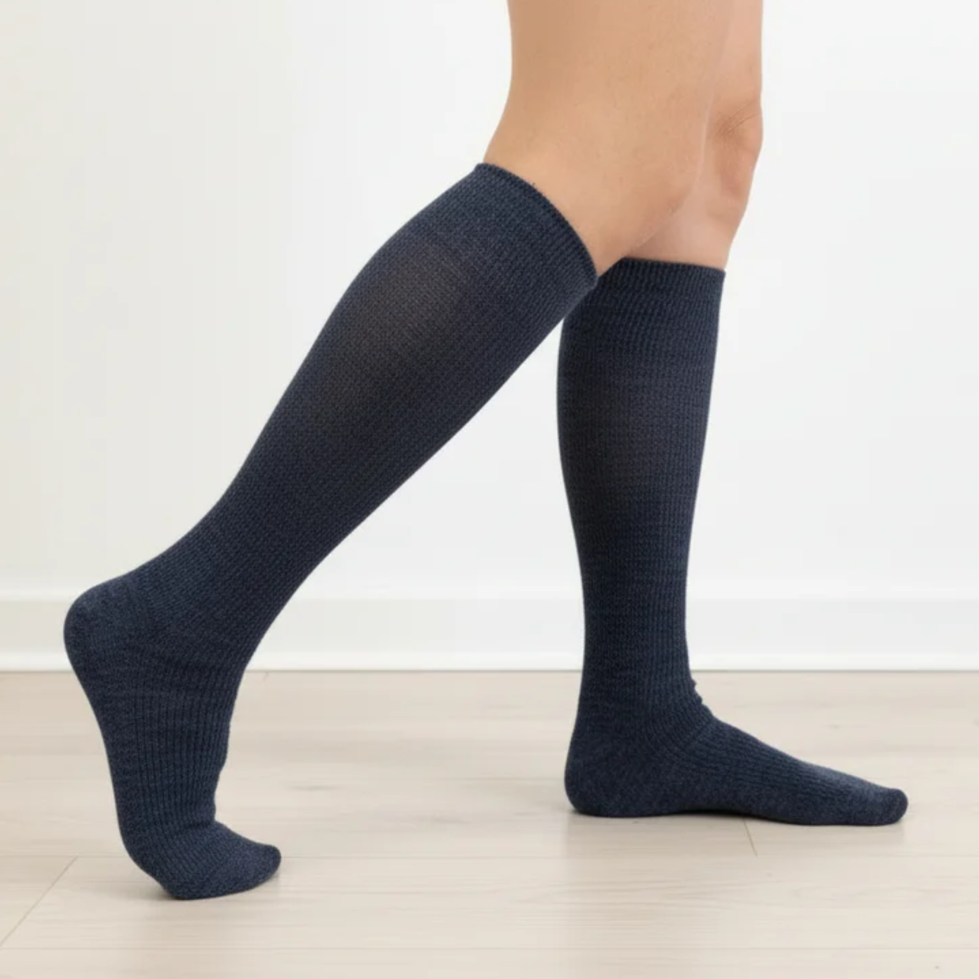 Allen Paca Alpaca Compression Sock shown in charcoal colorway