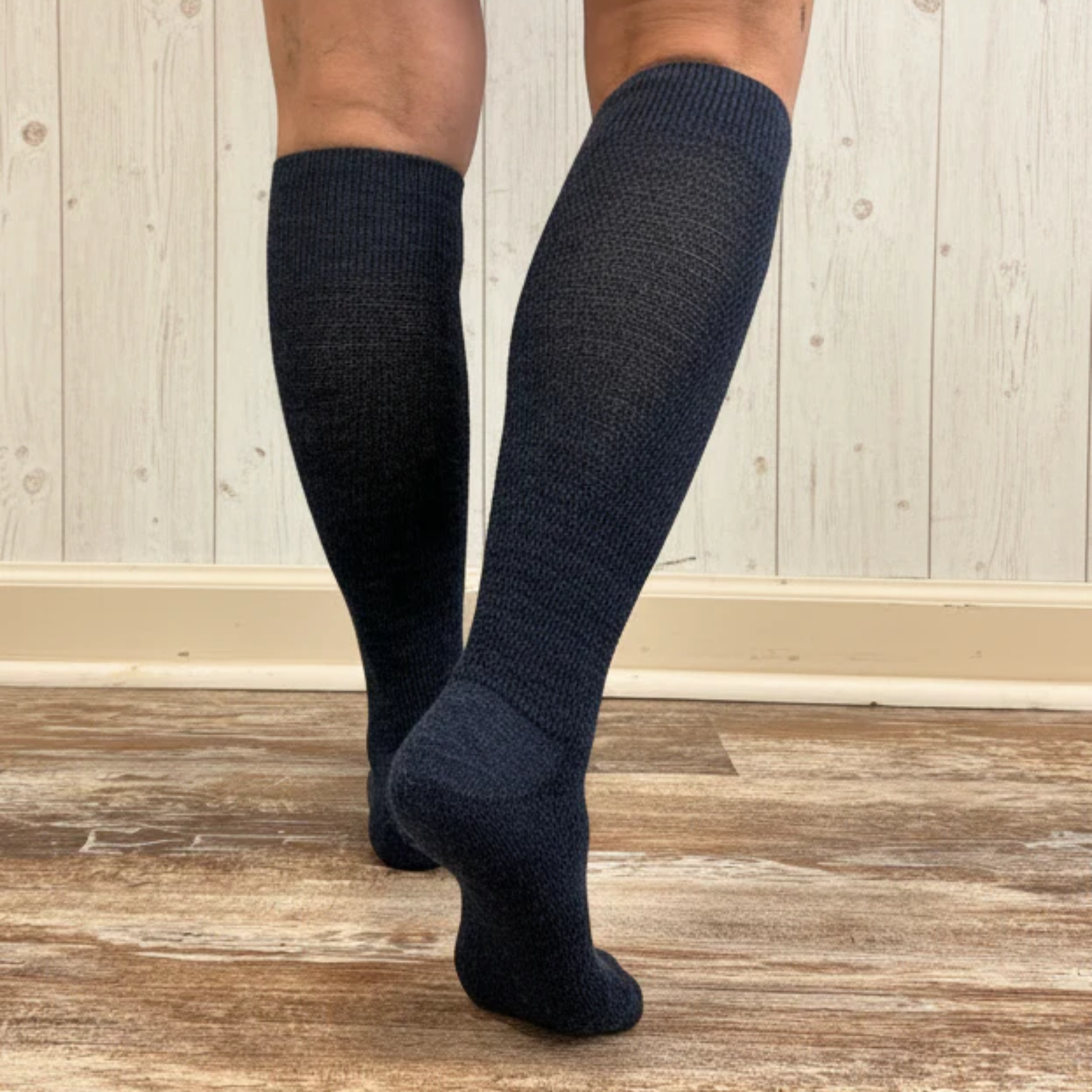 Close-up of Allen Paca Alpaca Compression Sock graduated compression band