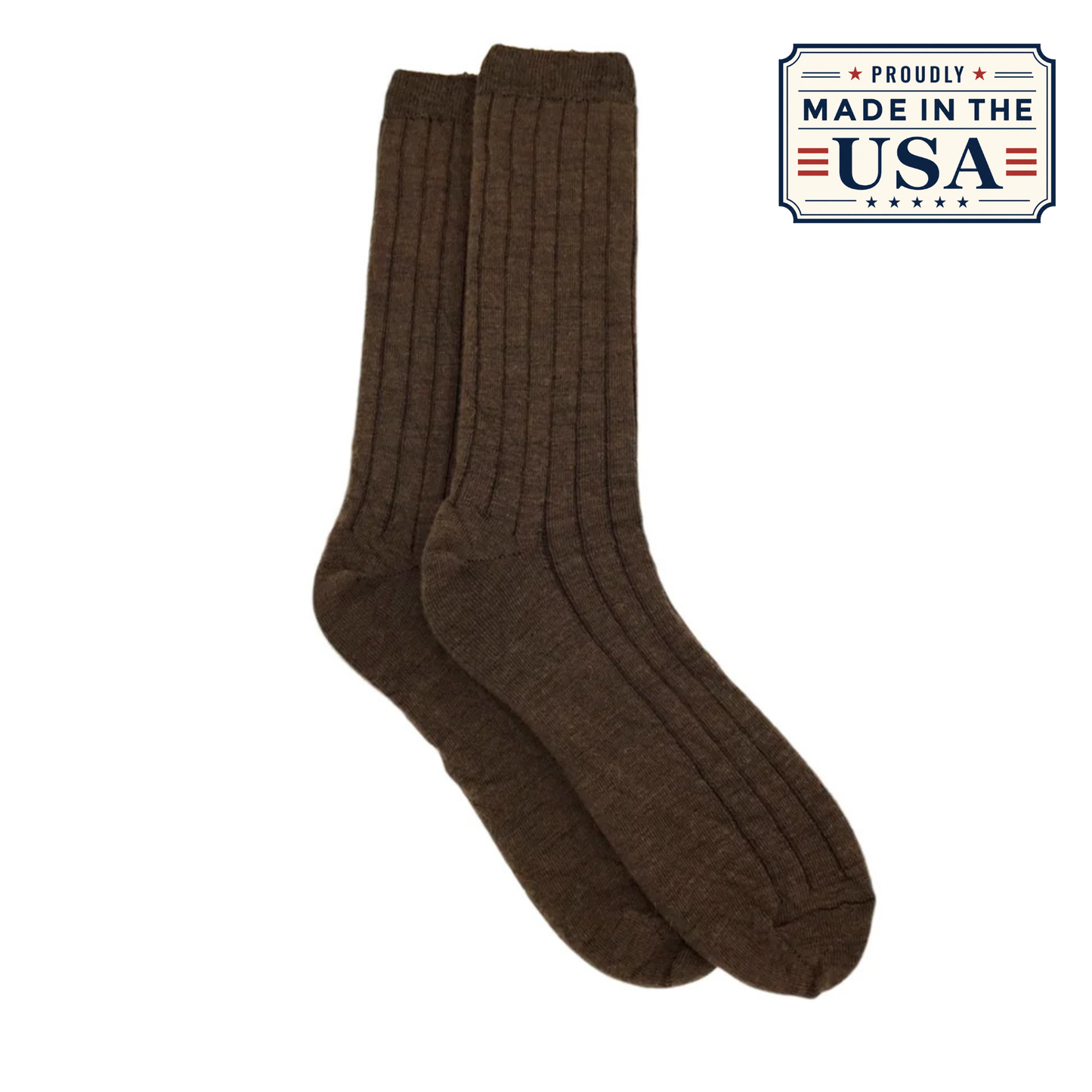 Allen Paca Ribbed Alpaca Dress Sock shown in blue colorway