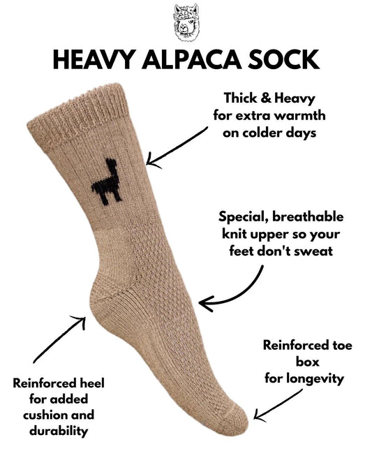 Heavy Alpaca Sock - Tan