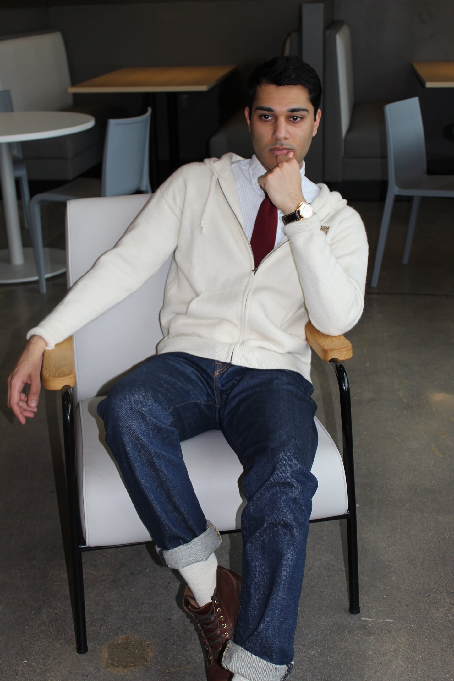 The Cream Zip-Up Hoodie