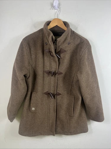 Vintage Alpaca Pea Coat Jacket Toggle Parka