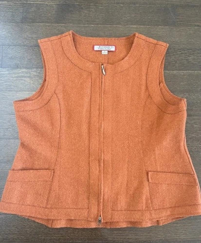 Vintage Alpaca Vest - Orange